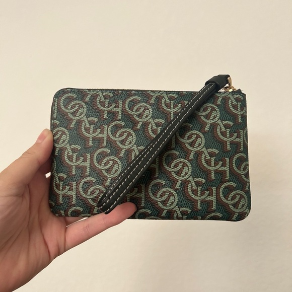 Corner Zip Wristlet With Coach Monogram Print- NWT - Picture 4 of 5